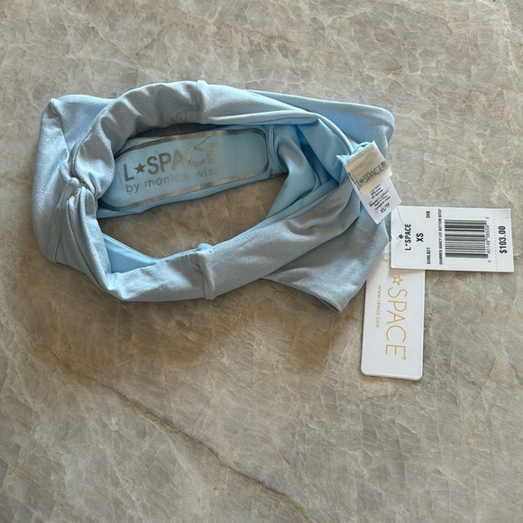 Revolve L*Space Nancy Lee‎ Bikini Bottoms Shimmer Sky Blue NWT - Picture 8 of 9